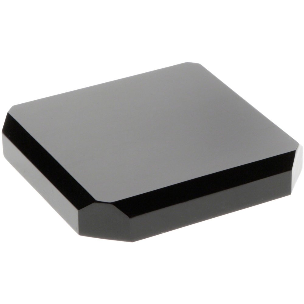 Plymor Black Acrylic Beveled Corner-Cut Display Base, 4" W x 4" D x 0.75" H, Pack of 3