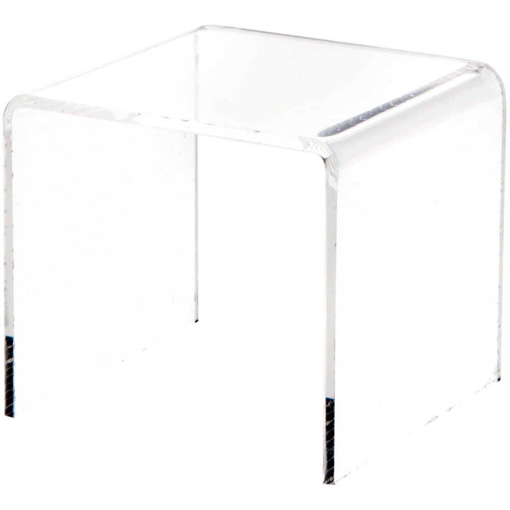 Plymor Clear Acrylic Square Display Riser, 3" H x 3" W x 3" D (1/8" thick) (24 Pack)