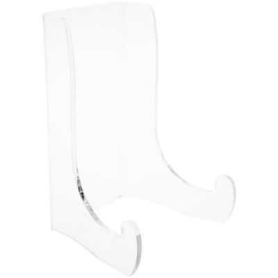 Plymor Clear Acrylic Flat Back Easel with Shallow Support Ledges, 4.5" H x 3.375" W x 2.75" D (3 Pack)
