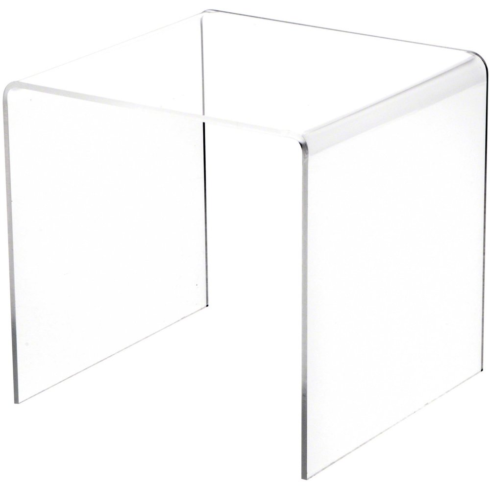 Plymor Clear Acrylic Square Display Riser, 6" H x 6" W x 6" D (1/8" thick) (12 Pack)