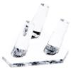 Plymor Clear Acrylic Ring Finger Display, Triple on Triangle Base, 3.5" W x 3.25" D x 1.75" H (3 Pack) view 1