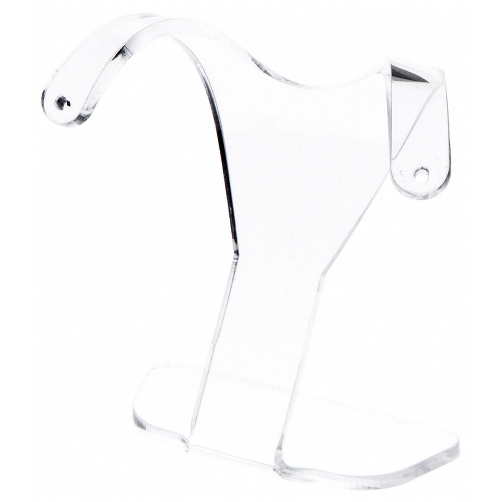 Plymor Clear Acrylic Divided Pair Hanging Earring Display Stand, 3" W x 1.5" D x 3" H (12 Pack)