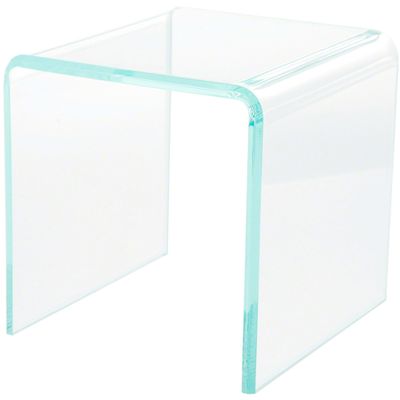 Plymor Clear Acrylic Green Glass-Look Beveled Edge Display Riser, 5" x 5" x 5" (1/4" Thick) (6 Pack)