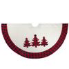 48" White, Red and Black Buffalo Plaid Tree Christmas Tree Skirt view 1