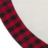 48" White, Red and Black Buffalo Plaid Tree Christmas Tree Skirt view 3