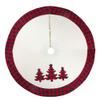 48" White, Red and Black Buffalo Plaid Tree Christmas Tree Skirt view 4