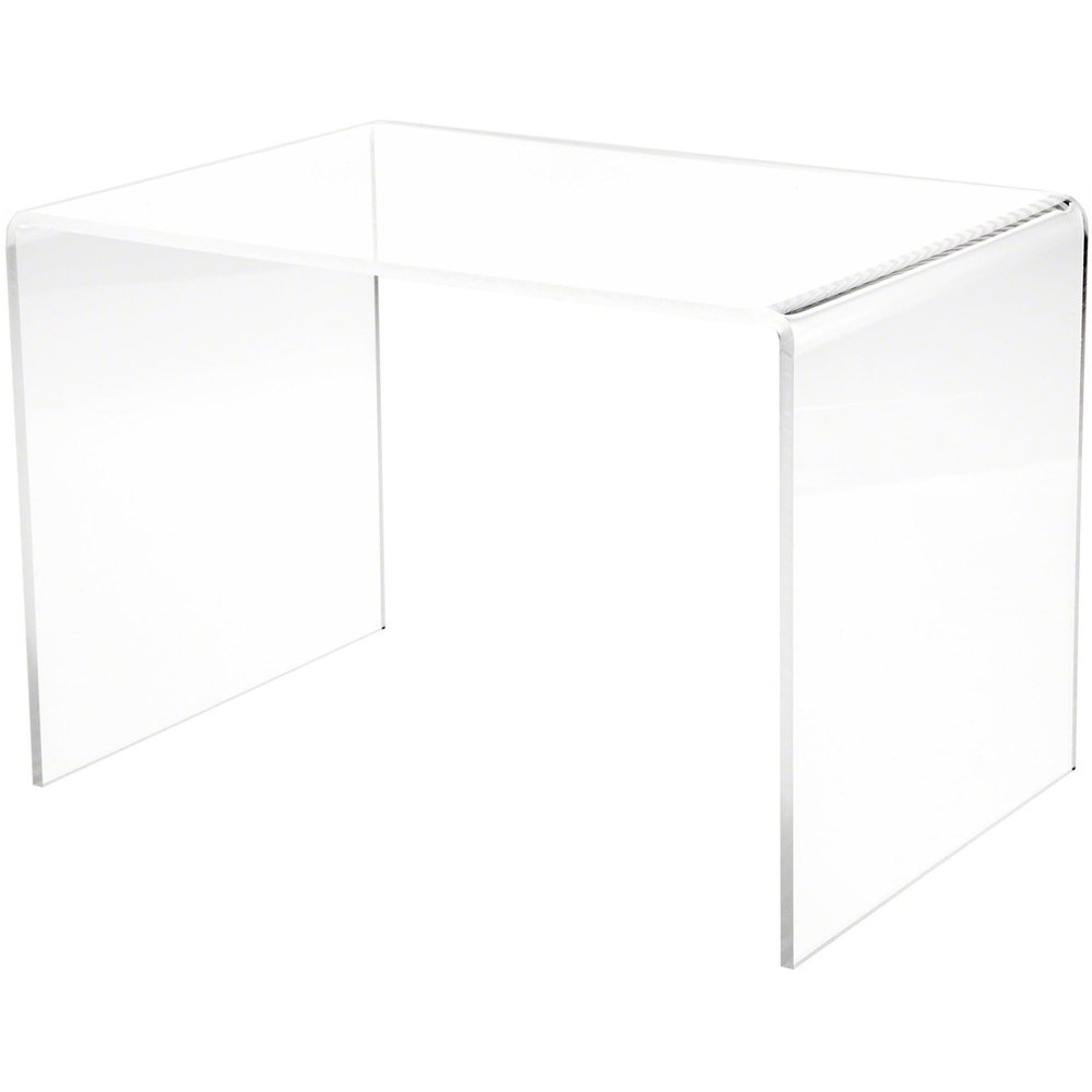 Plymor Clear Acrylic Rectangular Display Riser, 9" H x 13.5" W x 9" D (1/4" Thick) (3 Pack)