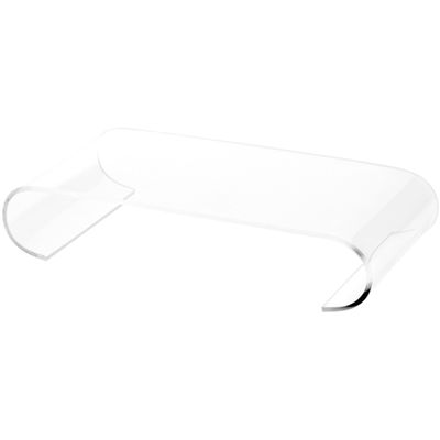 Plymor Clear Acrylic Scroll-Shaped Display Riser, 1.75" H x 9" W x 4.5" D (1/8" thick), Pack of 6
