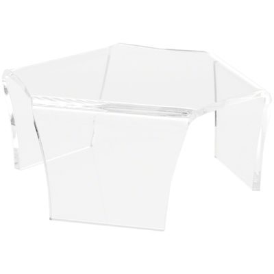 Plymor Clear Acrylic Tri-Leg (6 Sided) Display Riser, 2.5" H x 6" W x 5" D (6 Pack)
