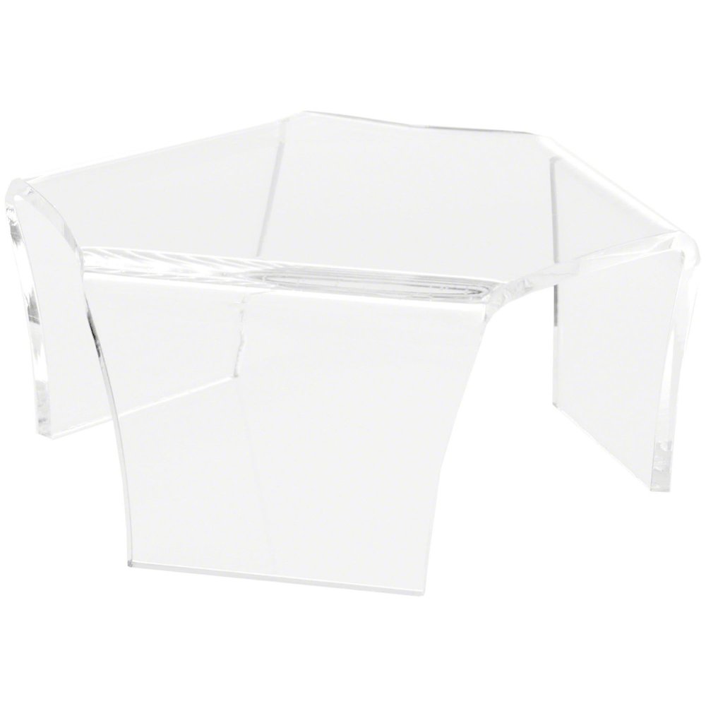 Plymor Clear Acrylic Tri-Leg (6 Sided) Display Riser, 2.5" H x 6" W x 5" D (6 Pack)