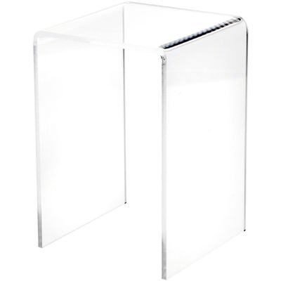 Plymor Clear Acrylic Vertical Square Display Riser, 7.5" H x 5" W x 5" D (3/16" thick) (2 Pack)
