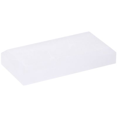 Plymor Frosted Acrylic Rectangular Beveled Display Base, 4" W x 2" D x 0.75" H, Pack of 2