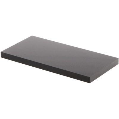 Plymor Black Rectangular Acrylic Display Base, 6" W x 3" D x 0.375" H, Pack of 2