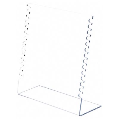 Plymor Clear Acrylic Necklace Display Stand with Side Hooks, 10.625" W x 4" D x 11.75" H (6 Pack)