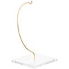 Plymor Wire Ornament Hanger Display with 3.25" Clear Acrylic Thin Square Base, 5.5" H (12 Pack) view 1