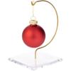Plymor Wire Ornament Hanger Display with 3.25" Clear Acrylic Thin Square Base, 5.5" H (12 Pack) view 2