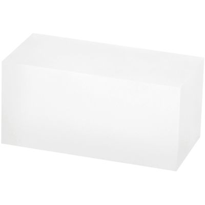 Plymor Frosted Acrylic Rectangular Display Block, 2" H x 2" W x 4" D (3 Pack)