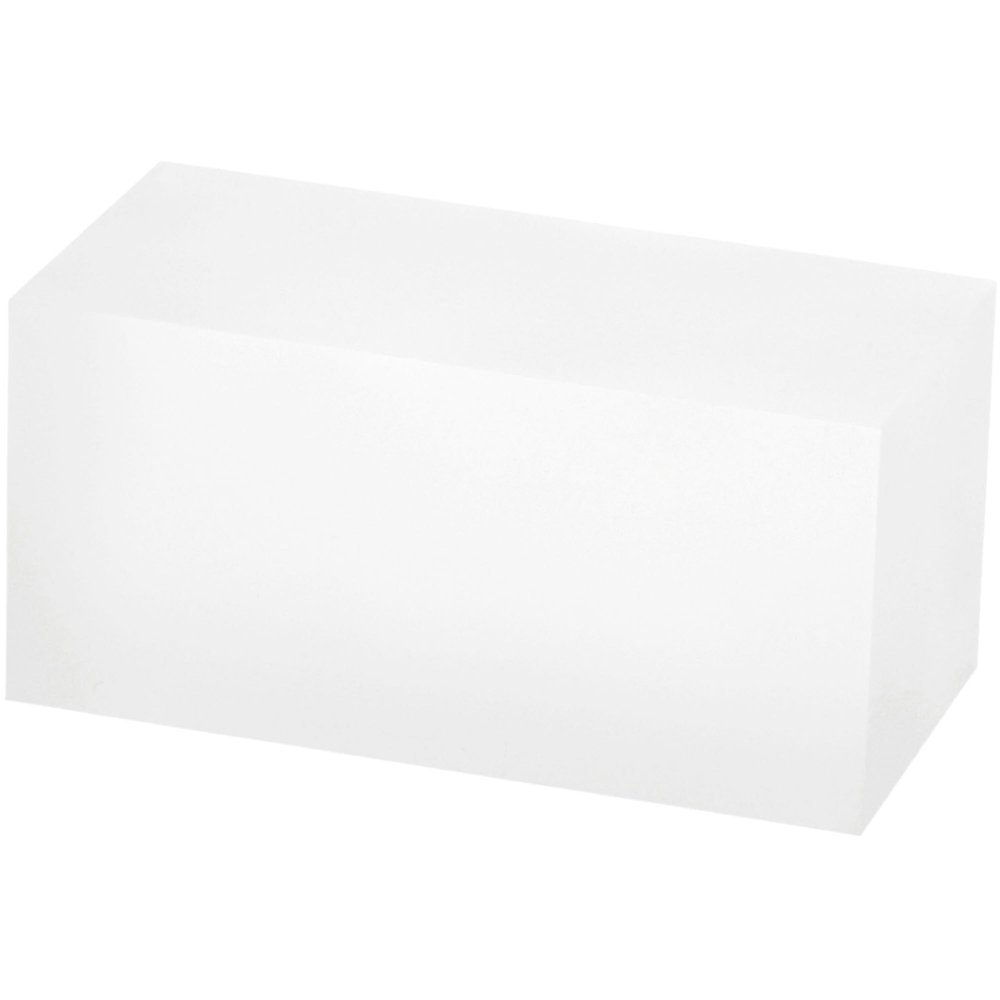 Plymor Frosted Acrylic Rectangular Display Block, 2" H x 2" W x 4" D (3 Pack)