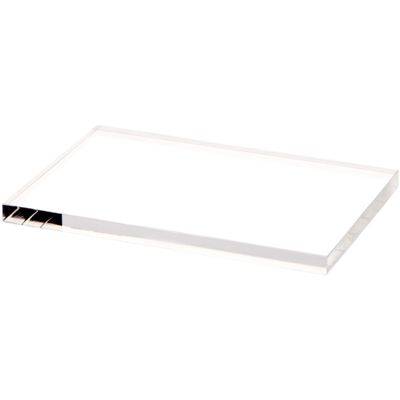 Plymor Clear Rectangular Acrylic Display Base, 6" W x 4" D x 0.375" H, Pack of 6