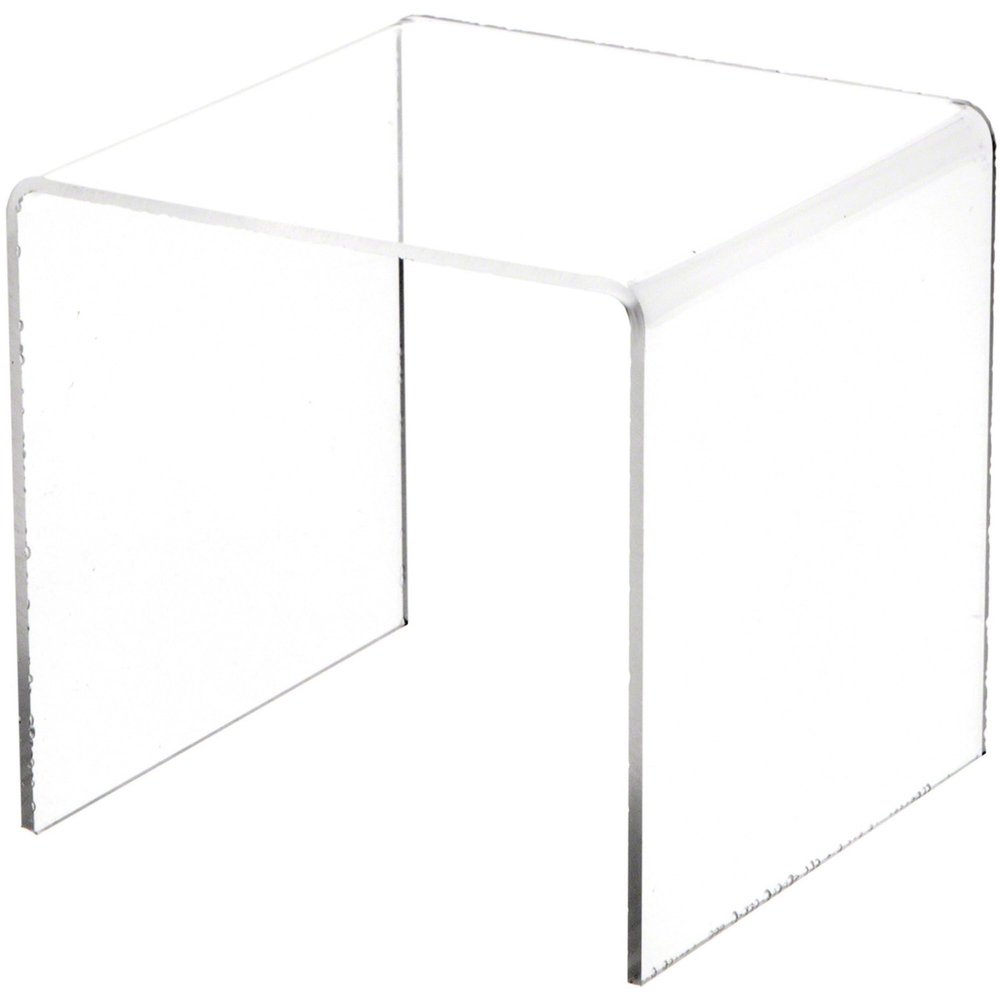 Plymor Clear Acrylic Square Display Riser, 5" H x 5" W x 5" D (1/8" thick) (12 Pack)