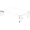 Plymor Clear Acrylic Display Riser with Tray Handles, 4" H x 18" W x 12" D (3/8" thick) (2 Pack) view 1
