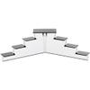 Plymor Black Acrylic (Mirrored) 7-Item Mini Display Stairs, 4.125" H x 14.75" W x 6" D (3 Pack) view 1