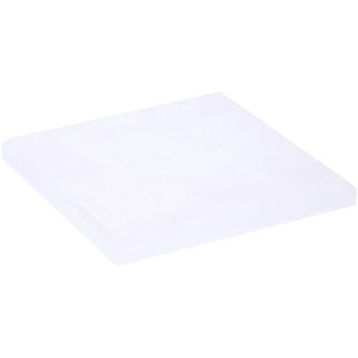 Plymor Frosted Acrylic Square Beveled Display Base, 5" W x 5" D x 0.5" H, Pack of 2