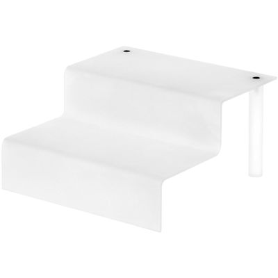 Plymor Frosted Acrylic 2-Step Display Stairs, 4.25" H x 8" W x 8.5" D (3 Pack)