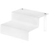 Plymor Frosted Acrylic 2-Step Display Stairs, 4.25" H x 8" W x 8.5" D (3 Pack) view 1