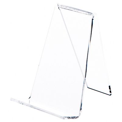 Plymor Clear Acrylic Book Easel with 1.125" Flat Ledge, 3.625" W x 4.25" D x 4.875" H (24 Pack)