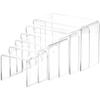 Plymor Clear Acrylic Rectangular Display Risers, 4" Deep Assortment, Set of 6 (3/16" Thick) (3 Pack) view 1