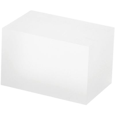 Plymor Frosted Acrylic Rectangular Display Block, 2" H x 2" W x 3" D (3 Pack)