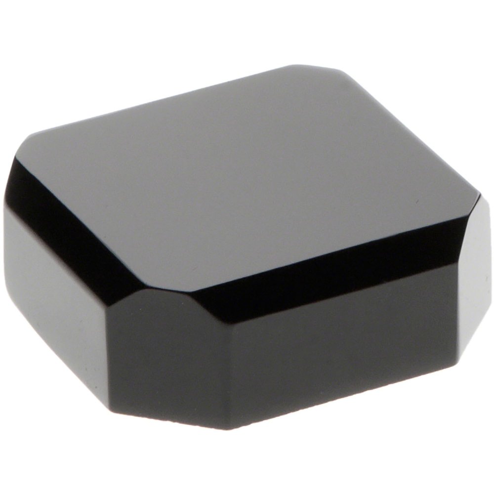 Plymor Black Acrylic Beveled Corner-Cut Display Base, 2" W x 2" D x 0.75" H, Pack of 2
