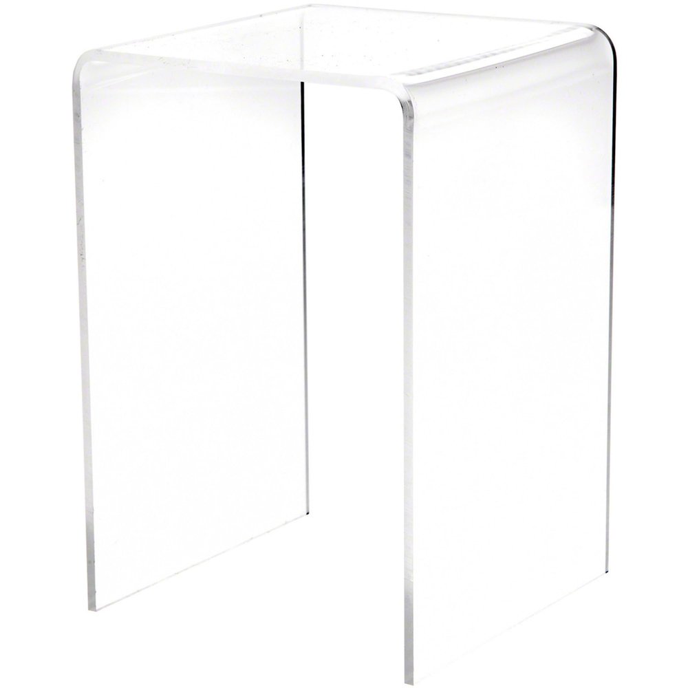 Plymor Clear Acrylic Vertical Square Display Riser, 6" H x 4" W x 4" D (1/8" thick) (12 Pack)