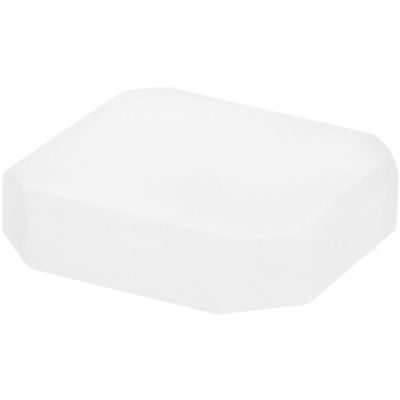 Plymor Frosted Acrylic Beveled Corner-Cut Display Base, 3" W x 3" D x 0.75" H, Pack of 3
