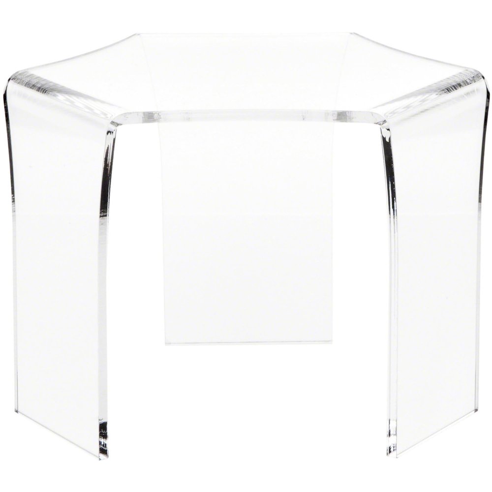 Plymor Clear Acrylic Tri-Leg (6 Sided) Display Riser, 6.25" H x 8.75" W x 7.5" D (3 Pack)