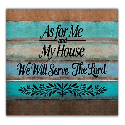Sobzy Christian Floral Door Mat, As for Me and My House We Will Serve The Lord Welcome Front Door Mat