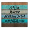 Sobzy Christian Floral Door Mat, As for Me and My House We Will Serve The Lord Welcome Front Door Mat view 1