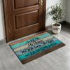 Sobzy Christian Floral Door Mat, As for Me and My House We Will Serve The Lord Welcome Front Door Mat view 2