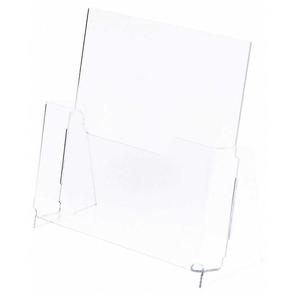 Plymor Clear Acrylic Magazine / Catalog Literature Holder (Countertop) (2 Pack)