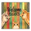 Welcome Peasants Cat Doormat, Funny Black Cat Door Mat, Funny Welcome Mat view 1
