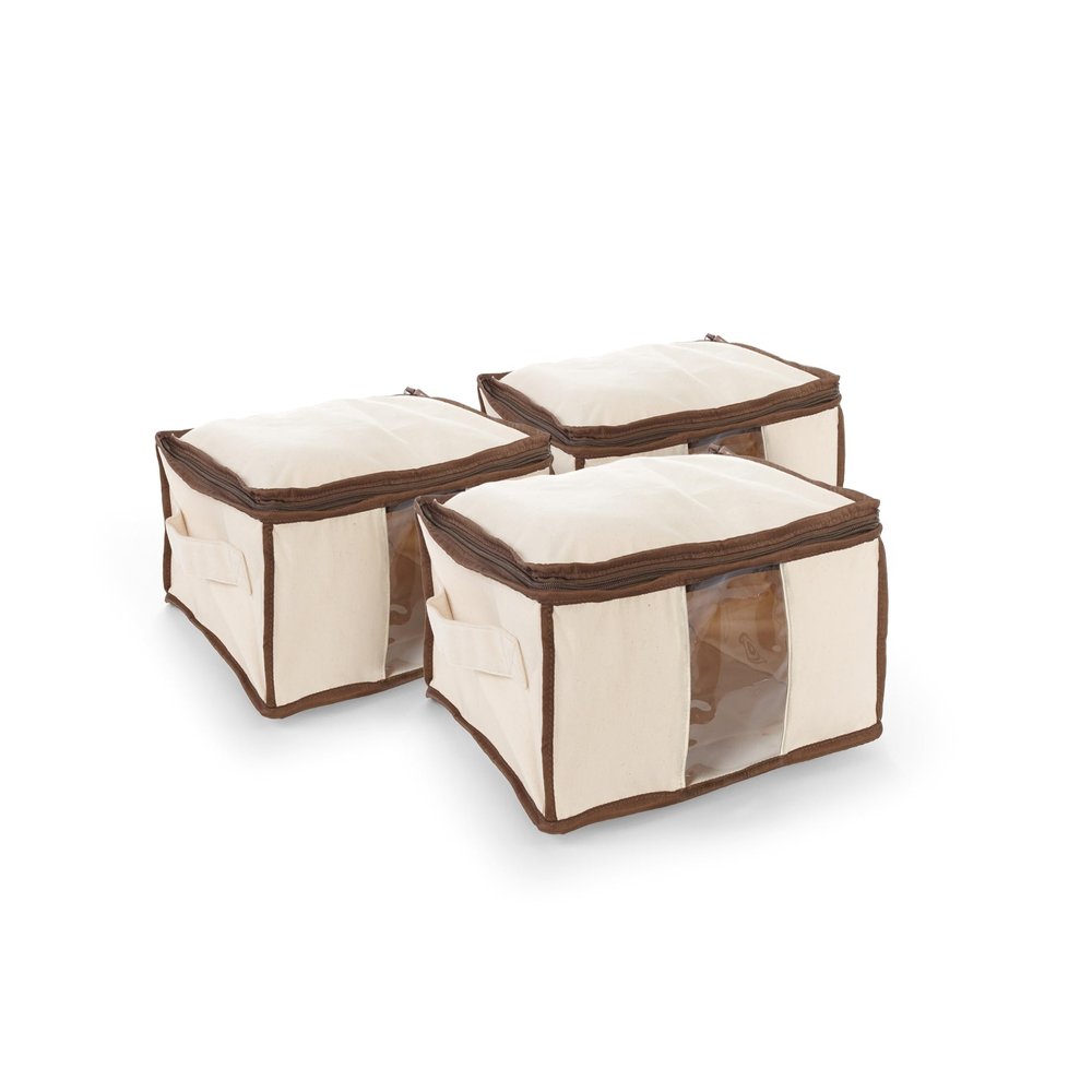 Covermates Keepsakes - Canvas Storage Bag - Premium Canvas - Carrying Handles - Dual Zipper Pulls - Indoor Storage, Natural