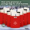 DISCOUNT PROMOS Custom Non-Woven Exhibition Tote Bags Set of 50, Personalized Bulk Pack - Perfect for Shopping, Grocery, Beach, Picnic - Red 11"X14"2.5", Die-cut Handles view 3