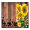 Sunflower Welcome Front Doormat,Welcome Mat for Farmhouse, Rustic Front Mat view 1