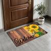 Sunflower Welcome Front Doormat,Welcome Mat for Farmhouse, Rustic Front Mat view 2