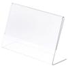 Plymor Clear Acrylic Sign Display / Literature Holder (Angled), 8.5" W x 5.5" H (2 Pack) view 1