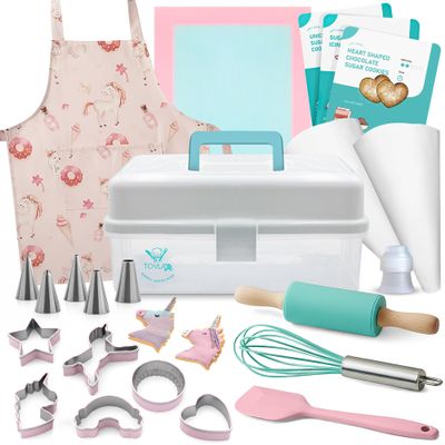 Tovla Jr. Kids Unicorn Baking Set | Real Baking Tools | Girls Ages 6-12