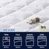 Serta White Goose Feather Down Bed Mattress Topper Twin Size - Plush Fluffy Anchor Bands Mattress Pad 240 Thread Count 100% Cotton Fabric Featherbed, 39"x75" view 4