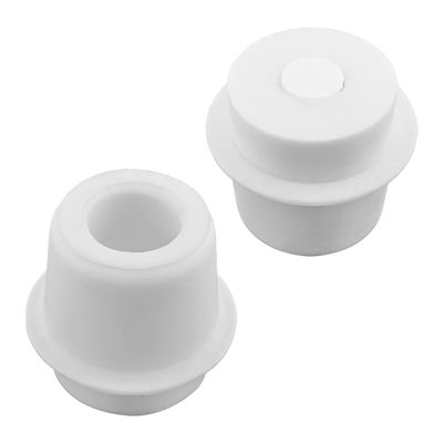 Othmro 2Pcs Drilled Rubber Stopper with Airlock, White Drilled Bungs Stopper with 1.57"-1.77" Hole for Fermentation Use, Homebrewing Beer Kombucha Airlock Stopper