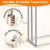 Free Standing Towel Racks for Bathroom, 3 Tier Stainless Steel Bathroom Towel Rack, Towel Drying Rack Stand for Outdoor Poolside, Blanket Holder, Chrome, DECLUTTR view 3